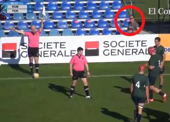 The referee for Spain vs Belgium watching his Romania a year ago