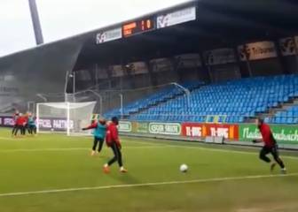 Así practica Dinamarca para su duelo con la Roja en Aalborg