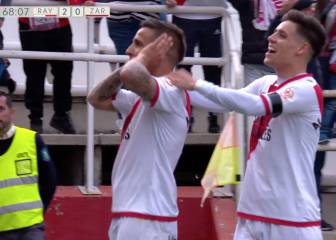 El Rayo mira a Primera tras ganar a un Zaragoza errático