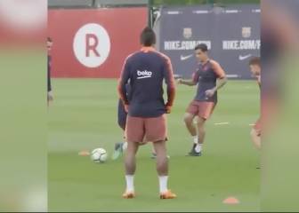 Coutinho, ávido de Clásico: el caño más elegante a Suárez