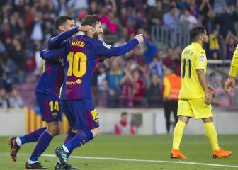 El Barcelona golea y suma una victoria más ante el Villarreal