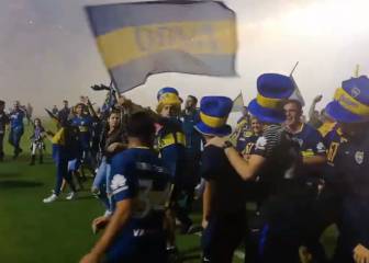 Espectacular vuelta al campo de los jugadores de Boca Juniors