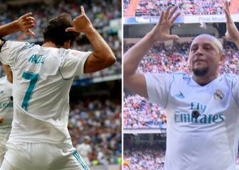 Roberto Carlos, un showman: así fue el 'Classic Match' del Madrid