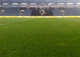 Con lluvia: así luce el Merkur Arena antes del duelo de la Roja