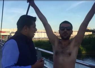 El turco que se lanzó al río Moscova grabado por periodista mexicano