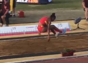 Spanish triple-jumper breaks Euro record with final attempt