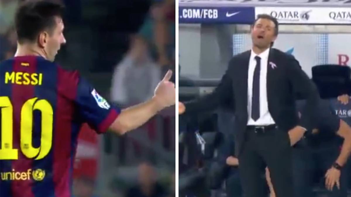 Image result for Luis Enrique messi refuses to be substituted