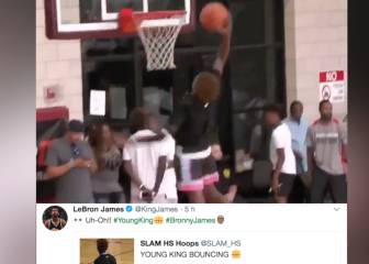 Da miedo lo que viene: el primer mate de LeBron jr... su padre no sabía ni que twittear