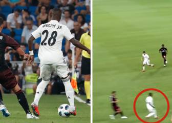¿Alguien se fijó? Vinicius hizo esto en su primer toque de balón en el Bernabéu
