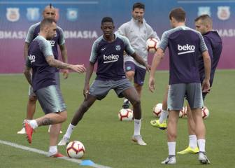 Último entrenamiento del Barça antes del debut en LaLiga