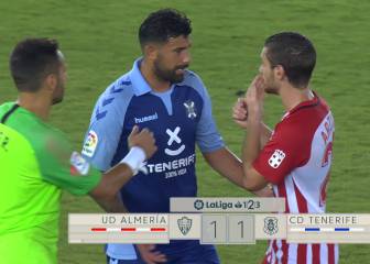 Un larguero en el 94' evita la victoria del Tenerife en Almería