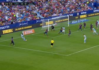 El gol al ángulo de Sisto en triunfo del Celta ante Levante