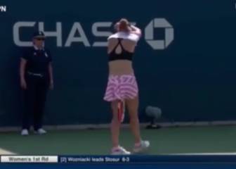 Alize Cornet given warning for removing shirt on court