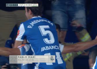 Marí le da el triunfo al Depor en el 93' ante un Sporting invisible
