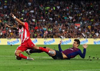 Los errores de Gerard Piqué en los dos goles del Girona