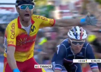 Emocionante es poco: el súper sprint y la alegría desbocada de Valverde en meta
