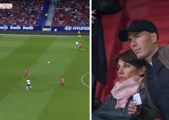 Zidane en la grada y Aitor García le quiso rendir homenaje con esta exquisitez