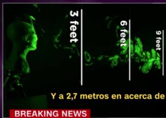 Un vídeo demuestra de dónde llegan las gotas al toser con y sin mascarilla