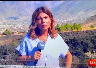 Reporter reacts after La Palma earth tremor caught live on air