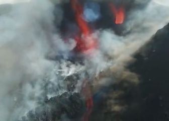 El volcán a vista de dron: así sigue la erupción en La Palma