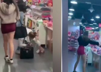 Lamentables imagénes del atraco y agresión de unas adolescentes a una tienda asiática en Bilbao