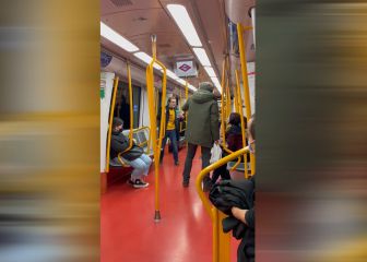 Horrible escena en el Metro de Madrid con un hombre sin mascarilla: 