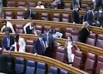 Casero en su escaño tras la aprobación de la reforma laboral