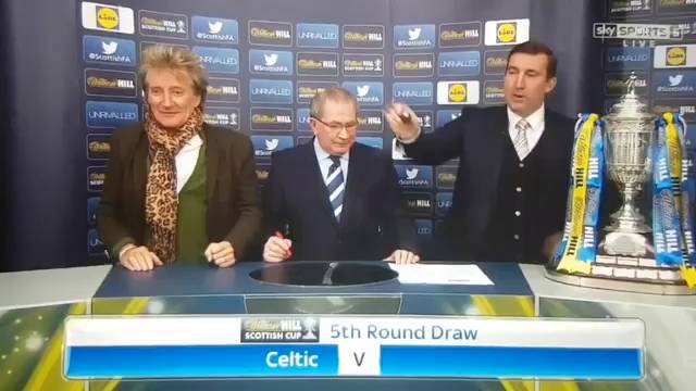 'Is he pissed!?' Rod Stewart's bizzare antics in Scottish Cup draw